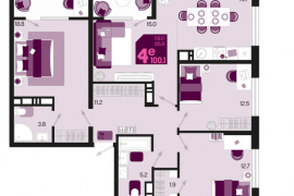 Четырехкомнатная квартира 